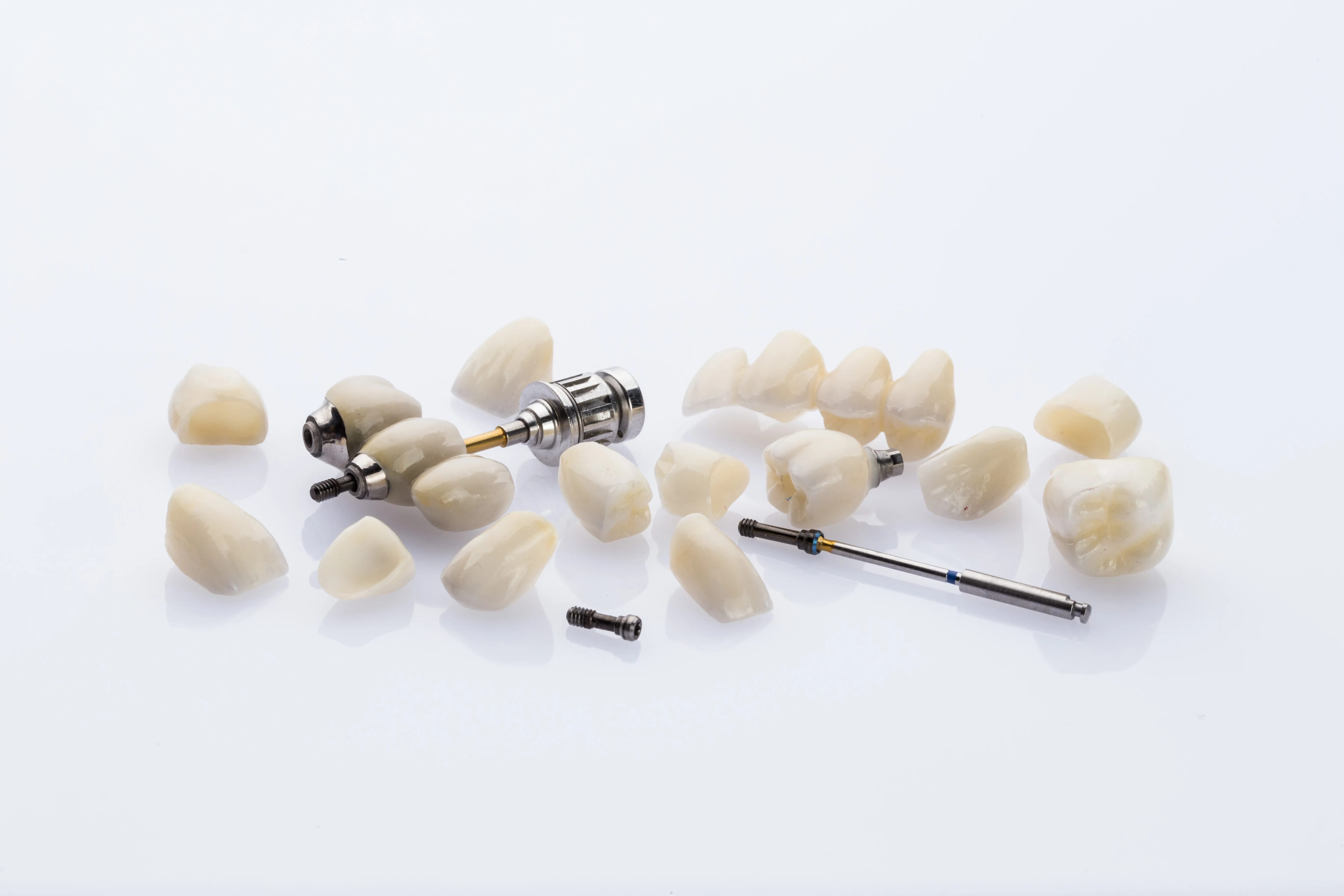 Custom dental crowns crafted in our lab